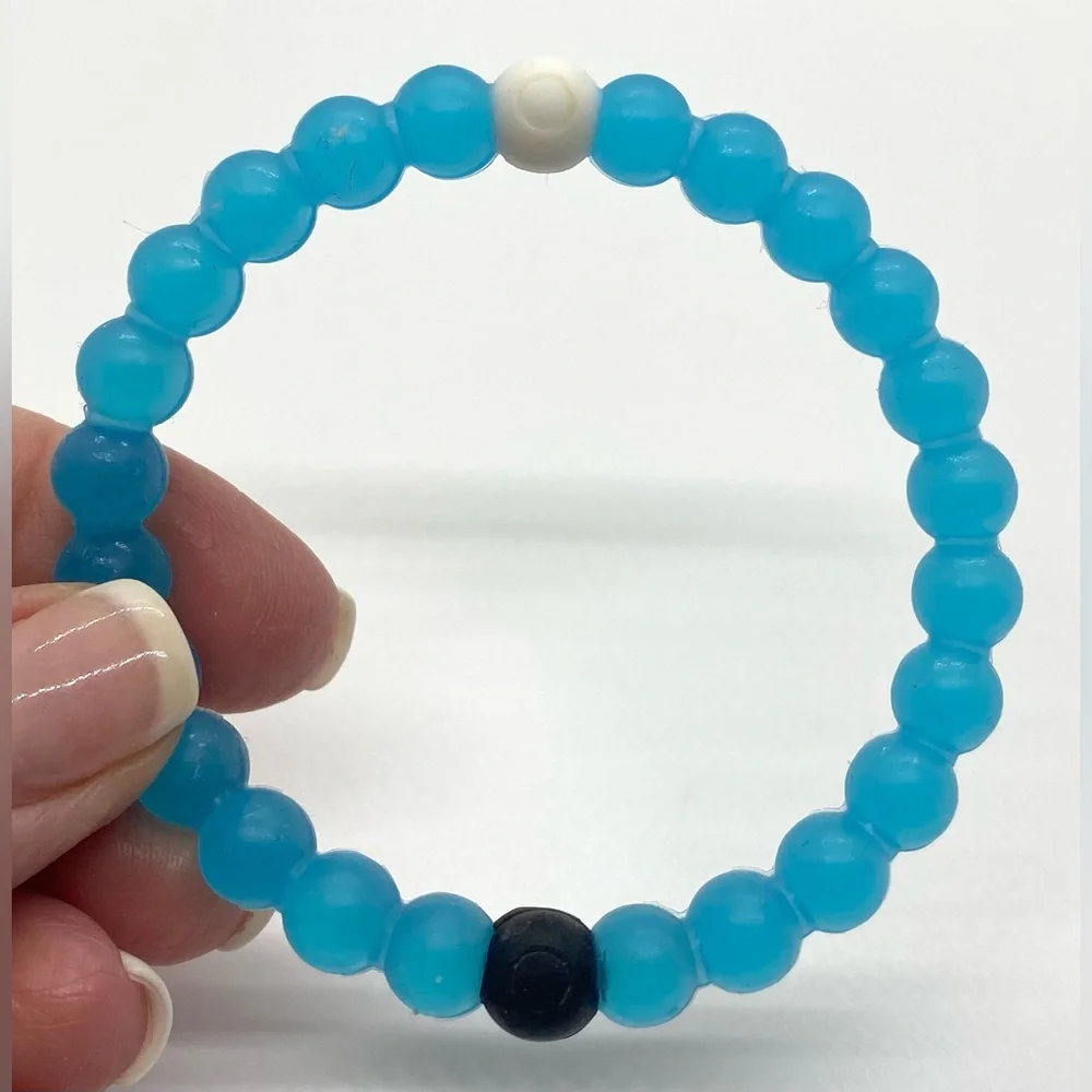 LOKAI Medium Translucent Blue Water Cause Bangle Bracelet Boho Y2K Summer Beach - Picture 3 of 6